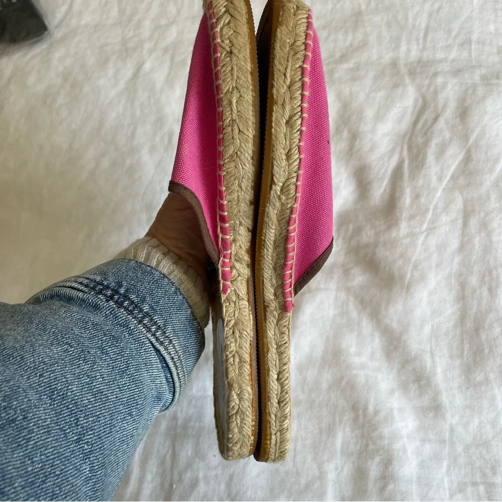 3 for $30 | J Crew Pink Palm Tree Canvas Espadrilles Mules - Picture 10 of 10